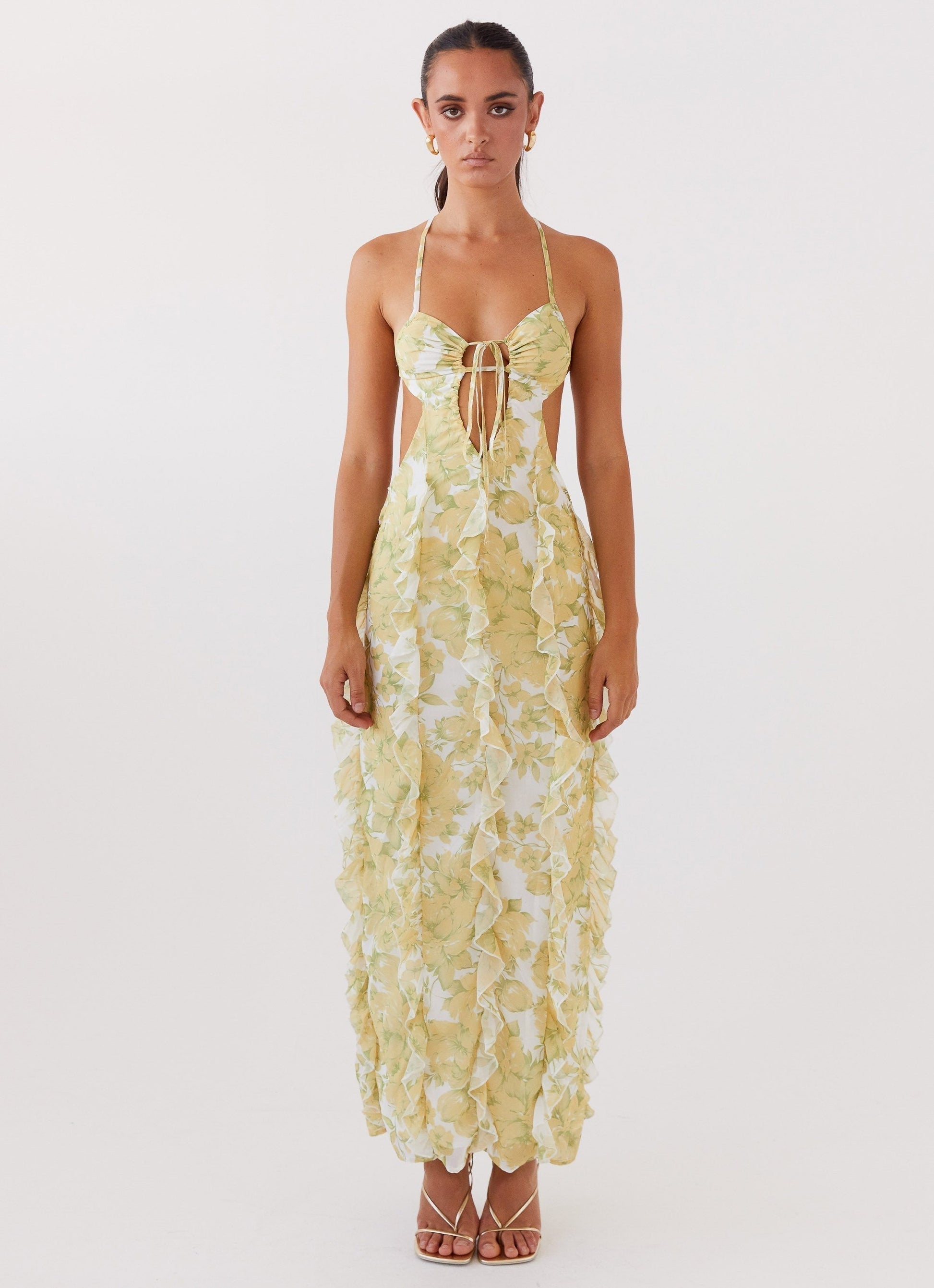 Tiana Sunset Kisses Ruffle Maxi Dress