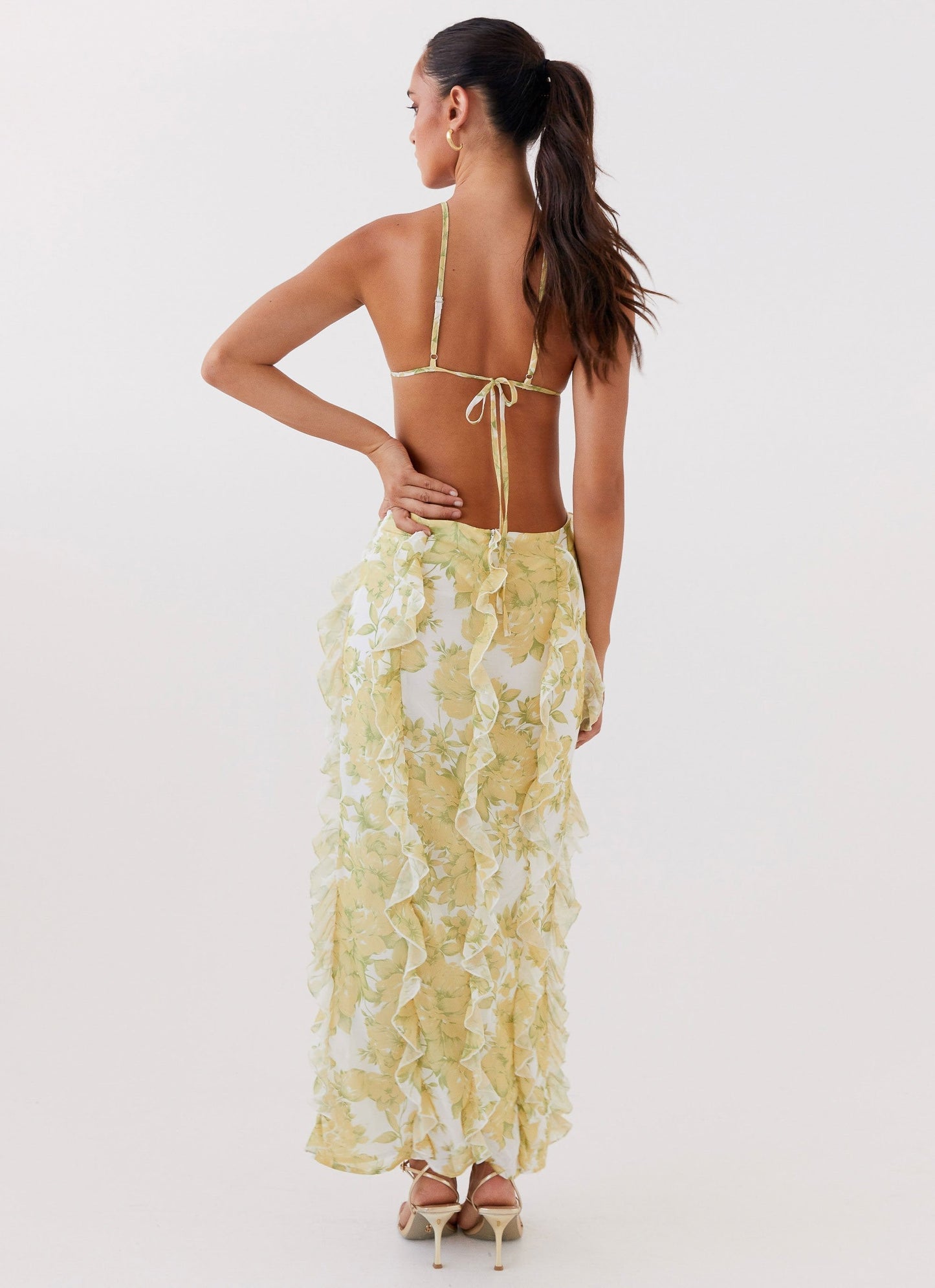 Tiana Sunset Kisses Ruffle Maxi Dress